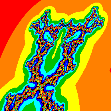 [The burning ship fractal drawn in tkinter and Python]