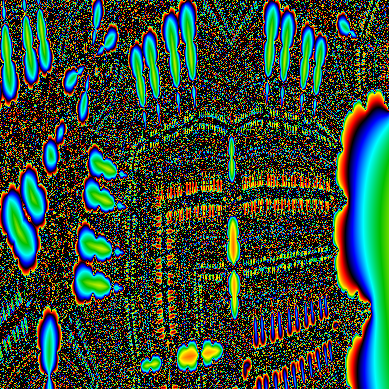[A burning ship fractal drawn with smooth colors in tkinter and Python]