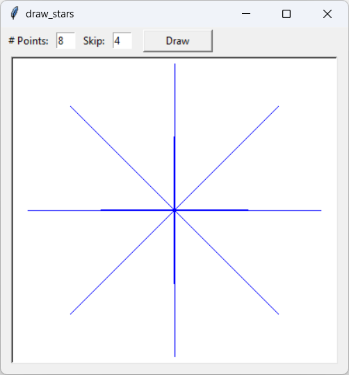 [If the skip number is half of the number of points, the result is an asterisk]