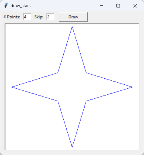 [A star with 4 vertices and skip value 2]