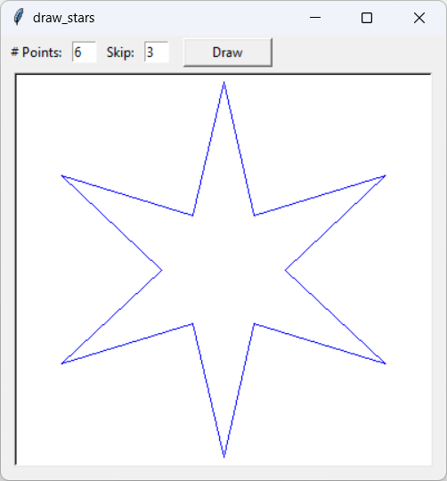 [A star with 6 vertices and skip value 3]