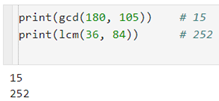 [This program calculates the greatest common divisor (GCD) and least common multiple (LCM) of two integers in Python]