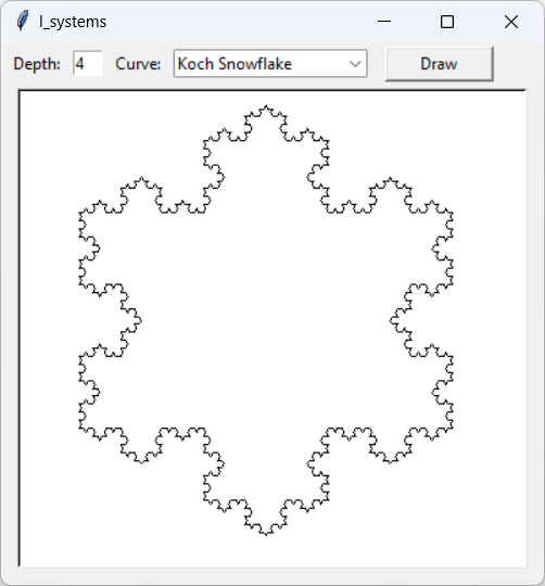[A Koch snowflake fractal]
