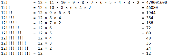 [Calculating multifactorials in Python]
