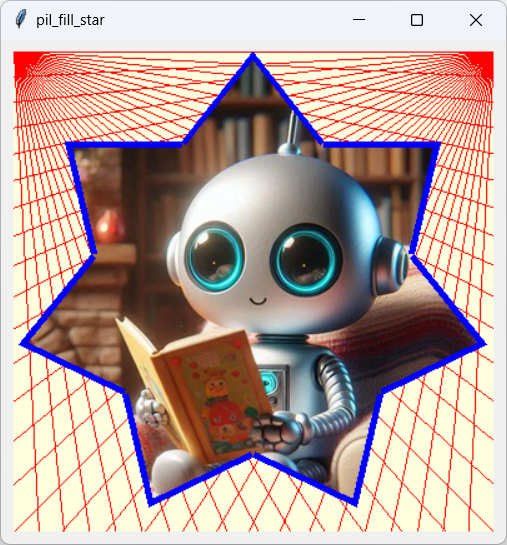 [A star filled with an image.]