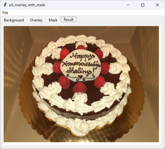 [This example uses a mask to overlay one image on another with Python and PIL]