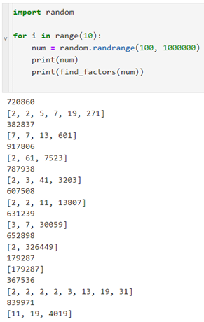[This program finds a number's prime factors in Python.]