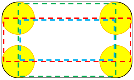 [Layout for a rectangle with rounded corners]
