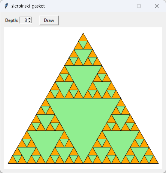 [A depth 3 Sierpinski gasket fractal]