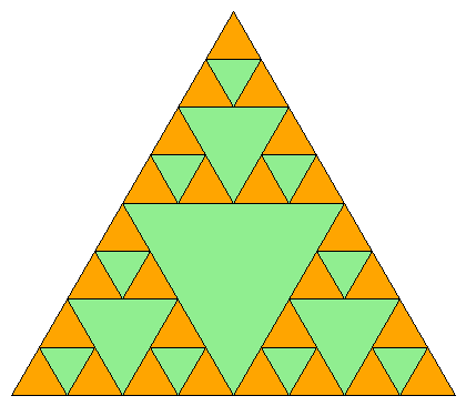 [A depth 2 Sierpinski gasket fractal]