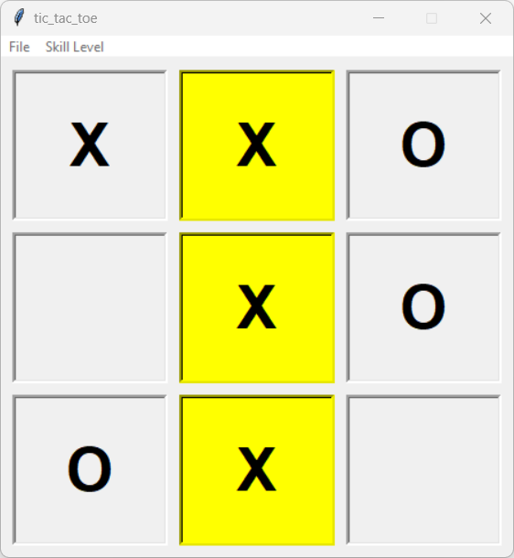 [A tic-tac-toe game]