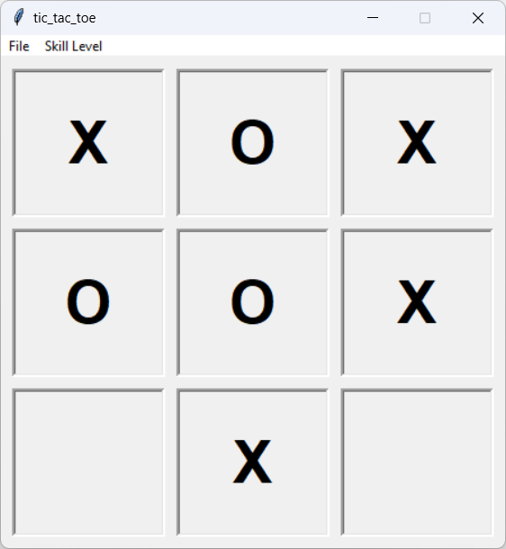 [This Python tic-tac-toe program uses minimax to play a perfect game.]