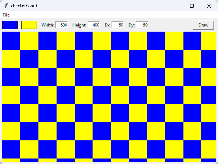 [This program lets you make and save checkerboard images in Python]