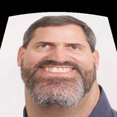[An image warped by a fisheye transformation]