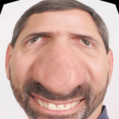 [An image warped by a fisheye transformation]