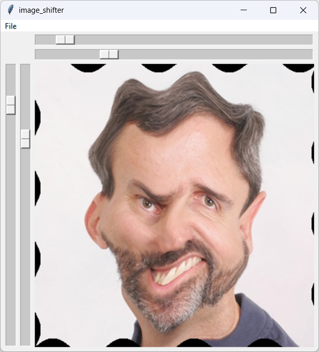[An image warped by a shifting transformation]