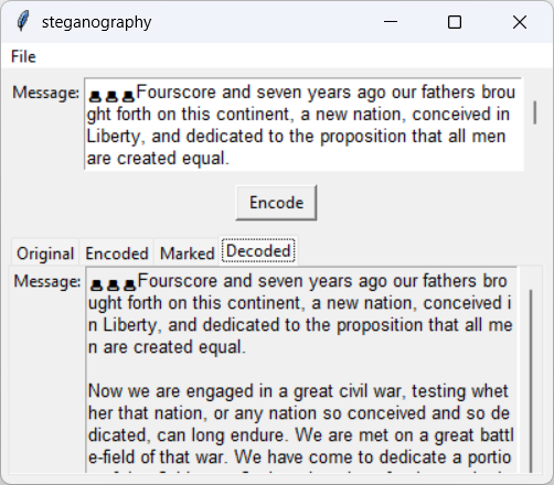[The destegified message]
